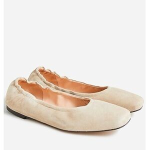 J. Crew Women's Tan Suede Ballet Flats